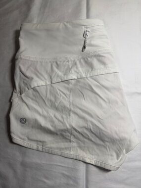 Lululemon Athletica White Speed up Shorts  4
